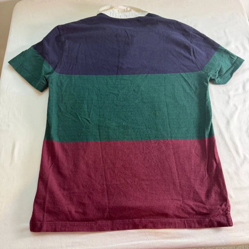 Banana Republic Rugby Shirt Men’s Medium Striped Colorblock Preppy